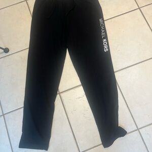 Michael Kors Black Joggers with Logo Detail and side pockets